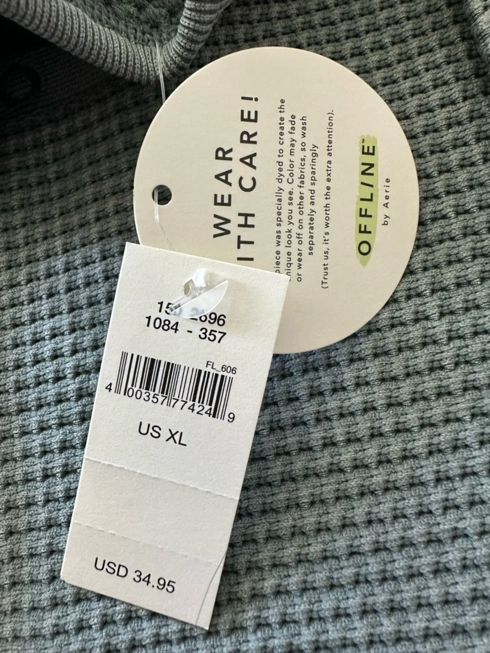 Aerie OFFLINE Main Squeeze Seamless Waffle Sports Bra Size XL NWT - Picture 8 of 13